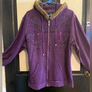 Seven7 zip-up sweater jacket size 2X